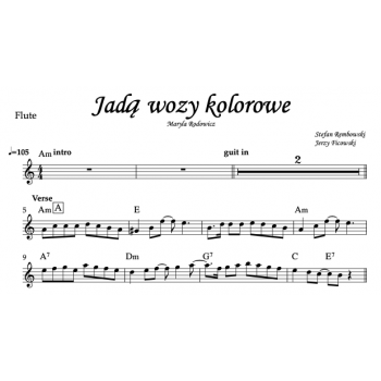 Jadą wozy kolorowe, Maryla Rodowicz - Flute/Violin (C-Instrument)